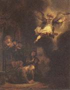 REMBRANDT Harmenszoon van Rijn The Angel Leaving Tobias and His Family oil painting on canvas